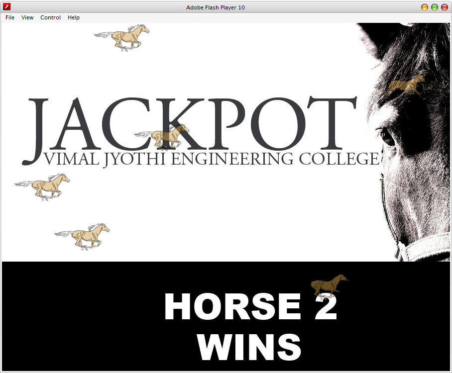 Virtual Jackpot - Second horse wins